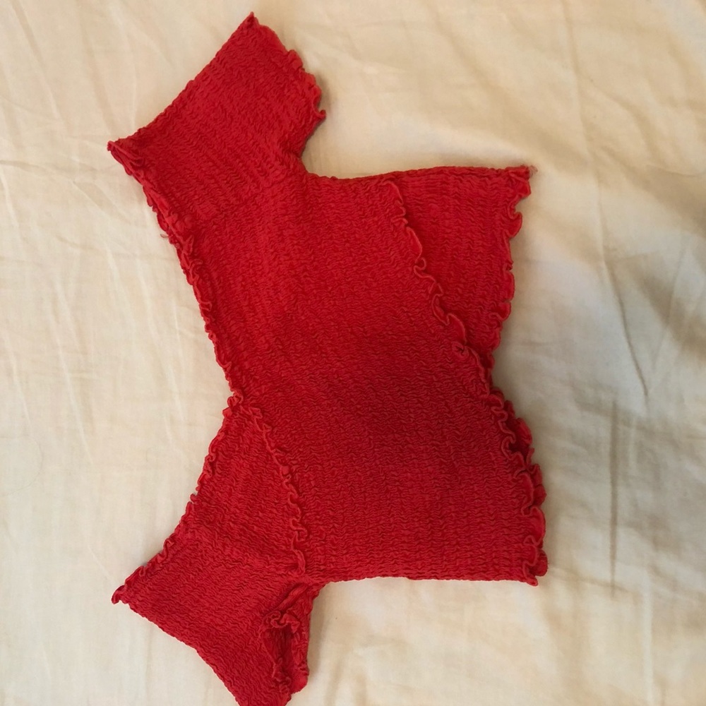 Red crop top